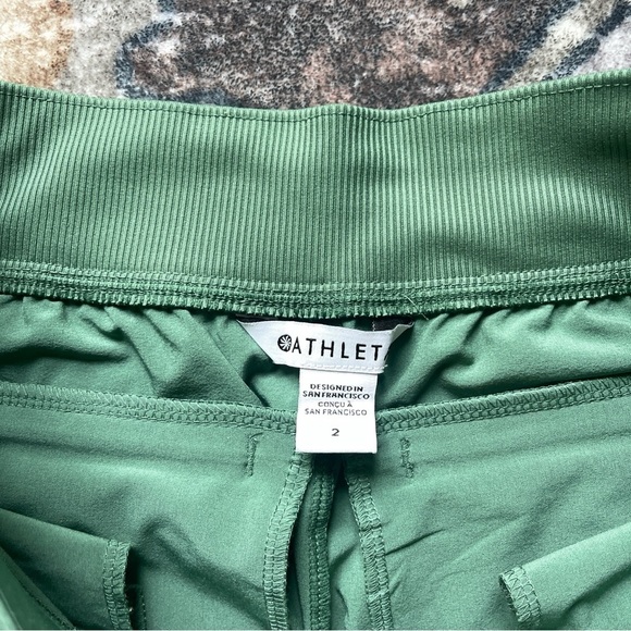 Athleta Vineyard Green Brooklyn Ankle Pant Pull On Pockets Stretch - Picture 3 of 5